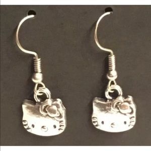 Hello Kitty silver earrings NEw in bag